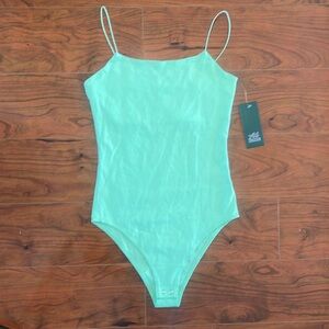 NWT Wild Fable Mint Green Spaghetti Strap One Piece Bodysuit